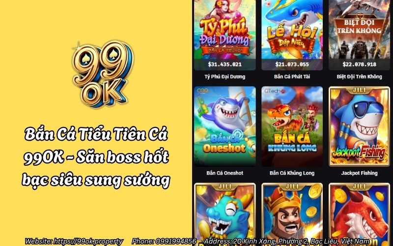 Bắn Cá Tiểu Tiên Cá 99OK - Săn boss hốt bạc siêu sung sướng