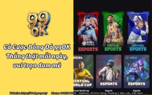 Cá Cược Bóng Đá 99OK – Thắng thật mỗi ngày, vui trọn đam mê