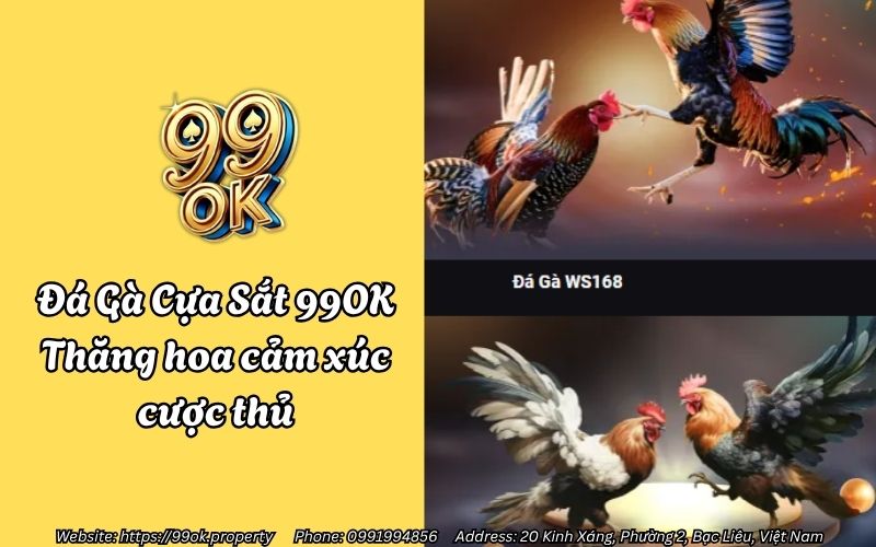 Đá Gà Cựa Sắt 99OK - Thăng hoa cảm xúc cược thủ